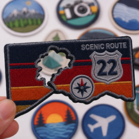 Badge brodé rectangulaire personnalisé, écusson logo de club sur mesure avec bordure merrow nette pour accessoires vestimentaires, vente en gros