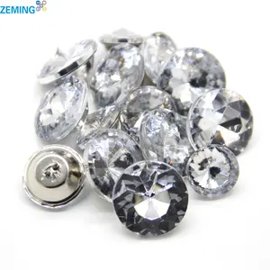 Bottoni di tappezzeria acrilici rotondi del diamante del cristallo di rocca di abbellimenti caldi di vendita per il sofà