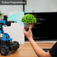 Hiwonder ArmPi Pro Robot à vision IA Raspberry Pi 5 4G ROS Kit de développement de bras robotique Châssis à roues Mecanum 4 roues motrices