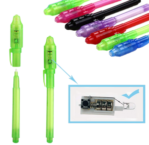 8 पीसी के शीर्ष गुप्त यूवी प्रकाश अदृश्य स्याही पेन बच्चों के जादू के लिए उपहार बैग कक्षा पुरस्कार पार्टी - Product Image 1