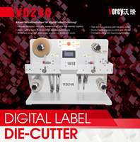 VOREY VD240 Line-in avec imprimante de bureau petit rouleau à rouleau stratification refente automatique étiquette numérique Machine de découpe