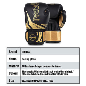 Gingpai 6-16Oz Sanda Găng Tay Chiến Đấu Muay Thai Hàng Ngày Đào Tạo Găng Tay Bền Xây Dựng Cho Đánh Bao Cát Cho Võ Thuật - Product Image 6
