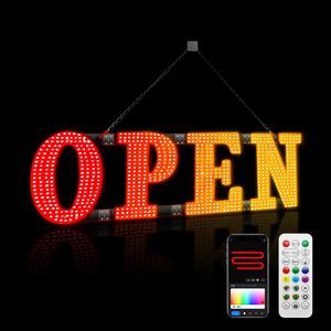 Open Sign 36x12 In <b>Led</b> Lighted With App And Remote Control For Commercial Use - Product Image 1