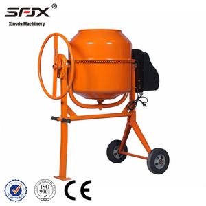 Bétonnière portative à moteur diesel, déchargement manuel, 170L, roues en acier - Product Image 2