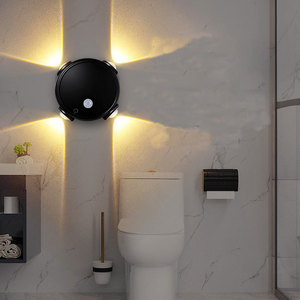 Lampe murale de charge à détection de présence humaine, ambiance colorée, petite veilleuse pour chambre à coucher, allée piétonne - Product Image 2