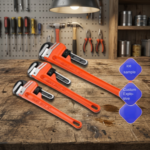 Heavy Duty Metric Pipe <b>Wrench</b> 2 Smooth Jaw Adjustable Carbon Steel Industrial Grade Manual Single End Non-Sparking Anti-Slip - Product Image 3
