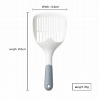 Pelle à litière pour chat en plastique PP à long manche, moderne, durable, sans parfum, facile à nettoyer, accessoire pour bac à litière grand format, modèle renforcé ZX0126