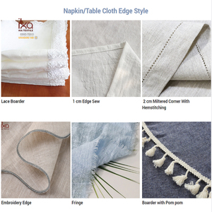 Manteles de lino <span class=keywords><strong>para</strong></span> Bodas de hotel, diseño <span class=keywords><strong>Rectangular</strong></span> con volantes bordado Floral personalizado, tamaño Individual <span class=keywords><strong>largo</strong></span> <span class=keywords><strong>para</strong></span> mesas tejidas - Product Image 5