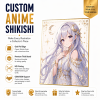 Planche Shikishi Anime Personnalisée, Faible MOQ, Petites Séries, Planche Artistique à Feuille d'Or, Affichage Holographique de Collection