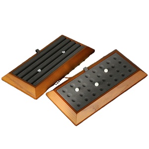 Nouvel arrivage de bijoux accessoires d'affichage de diamant pierre précieuse plateau en bois massif <span class=keywords><strong>perle</strong></span> perles rondes plaque de visualisation - Product Image 3