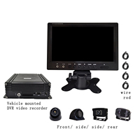 Moniteur de rétroviseur de voiture Firecore HX-07 avec caméra d'aide au recul, compatible CarPlay, résolution 1024x600, connexion sans fil