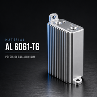 Heatsink Aluminium Efisiensi Tinggi Dengan Flensa Pemasangan Ujung untuk Sistem Pendingin Daya Konverter Frekuensi Inverter