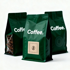 Bolsas de Café de Fondo Plano Impresas Personalizadas de Alta Calidad, Bolsa con Cierre Hermético y Válvula de Desgasificación para Granos de Café - Product Image 4