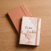 Carnet A5 en cuir PU, reliure cousue, 100 feuilles, impression personnalisée pour le bureau, les voyages et la promotion