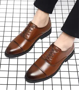 حذاء رجالي رسمي جديد حذاء من الجلد حذاء زفاف من الجلد الطبيعي غير الرسمي