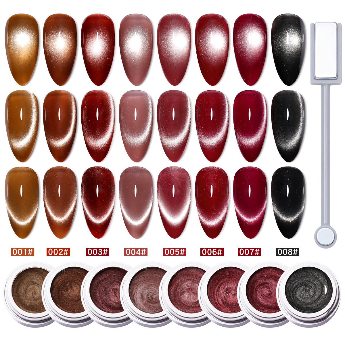 8 colori con magnete