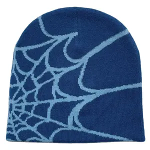 Moda Mulheres jacquard 100% Beanies Acrílico Logotipo Personalizado Calor Cartoon Knitting Cap Personalizado Beanie chapéus