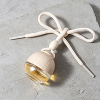 Bouteille de parfum ronde vide en verre à suspendre pour voiture, diffuseur d'huiles essentielles et d'ambiance