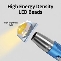 Lampes de poche LED industrielles de haute qualité en alliage d'aluminium avec 3 torches USB Type-C pour pierres précieuses, jade et bijoux, étanches IP66, faisceau réglable