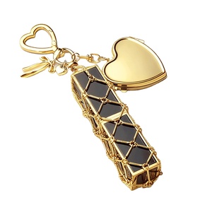 New Vàng Phim Hoạt Hình Nữ Nổi Tiếng Không Thấm Nước Túi Chìa Khóa Mặt Dây Chuyền Thời Trang Hình Trái Tim Treo Son Môi Túi Lưới Làm - Product Image 1