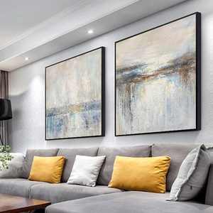 Belle Peint À La Main Toile Acrylique Photo Paysage Abstrait Art Bleu Peinture À L'huile Pour Décoration Murale <span class=keywords><strong>De</strong></span> Salon - Product Image 3