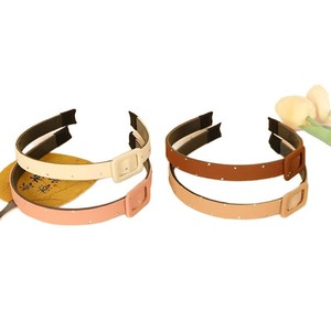 Simple Headband Women's Thin Hair <b>Clip</b> Rectangle Buckle Casual Headdress <b>Spring</b> 2025 Yiwu Origin Plastic Resin Manual Made - Product Image 4