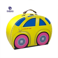 Boîte de rangement portable en papier en forme de voiture de dessin animé 2026, boîte de rangement pour jouets d'enfants ou coffret cadeau, ou bagage