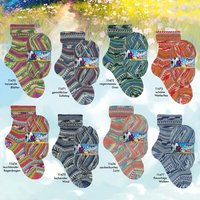 Lotus Yarns Opal Wirbelwind Fil à chaussettes 4 brins 75% Laine 25% Polyamide 425m/100g Laine à tricoter à la main de type Fingering Multicolore