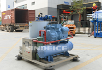 Machine à glaçons embarquée de 3 tonnes, facile à utiliser, couleur personnalisable, pour la pêche en haute mer avec PLC