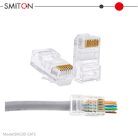 Cat5 Cat6 8p8c Rj45 Cat6 Conector UTP Pass Through Plug Rj45 Through Hole Connectors