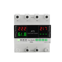 ATS AC à alimentation simple/double, protection contre les surtensions/sous-tensions, isolation complète L/N, protection contre les surtensions/sous-tensions, séquence de temporisation