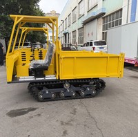 Transporteur à chenilles CVT de 1,5 tonne, benne à chenilles tout-terrain de 1500 kg, mini-transporteur à chenilles hydraulique à déchargement automatique
