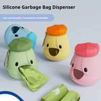 Distributeur de sacs à excréments en silicone personnalisé pour chiens et chats, boîte de rangement extérieure en forme de crotte, outils de gestion des déchets pour animaux de compagnie au design original