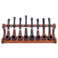 Support de pipe traditionnel en bois de Sapele, artisanal et réutilisable, support de présentation créatif en forme de C, décoration de bureau de direction