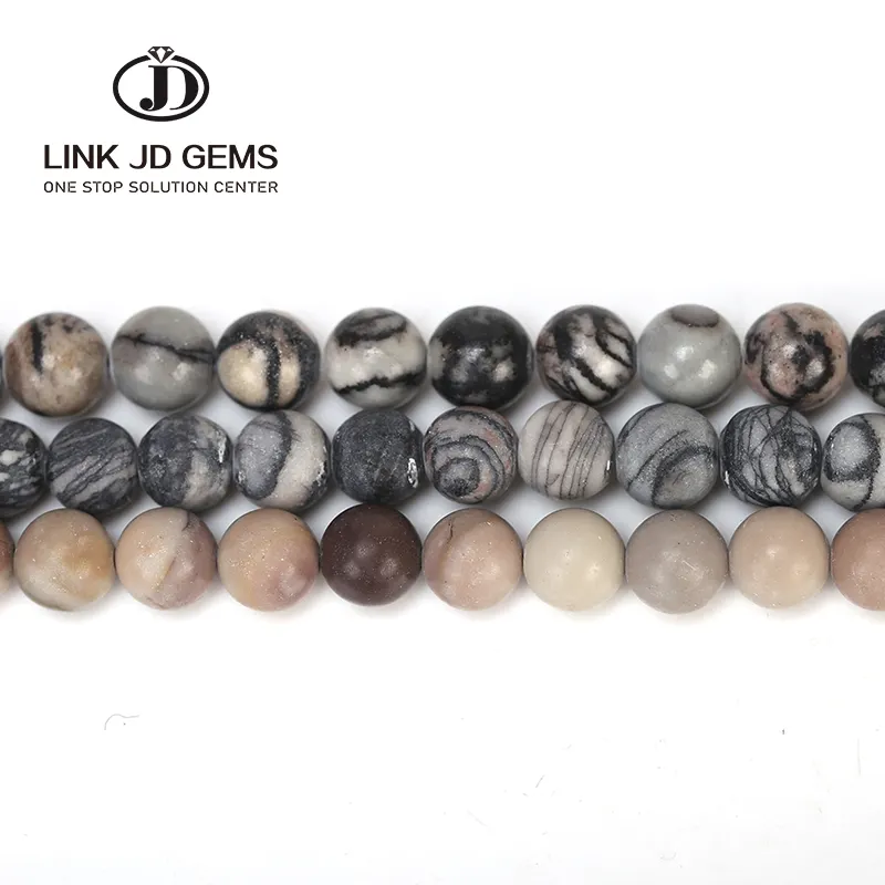 Blanco, negro, Color Natural neto cuentas de piedra al por mayor de Frost piedra piedras Semi-preciosas perlas accesorios para joyería de piedras preciosas