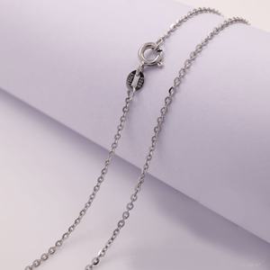 थोक नई फैशन 16 18 इंच 1.1mm इतालवी <span class=keywords><strong>S925</strong></span> चांदी की चेन स्टर्लिंग फ्लैट ओ पार लिंक चेन हार अंडाकार आकार हार - Product Image 2