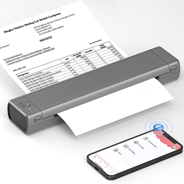 New Arrival M08F Inkless Portable Mini Blue Tooth Thermal A4 Printer on Business Trip Thermal Printer