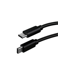 Kabel USB-C ke USB-C 5A Super Fast Charging 100W PD Data Sync dengan Lapisan PVC untuk Laptop & Ponsel Android Hitam