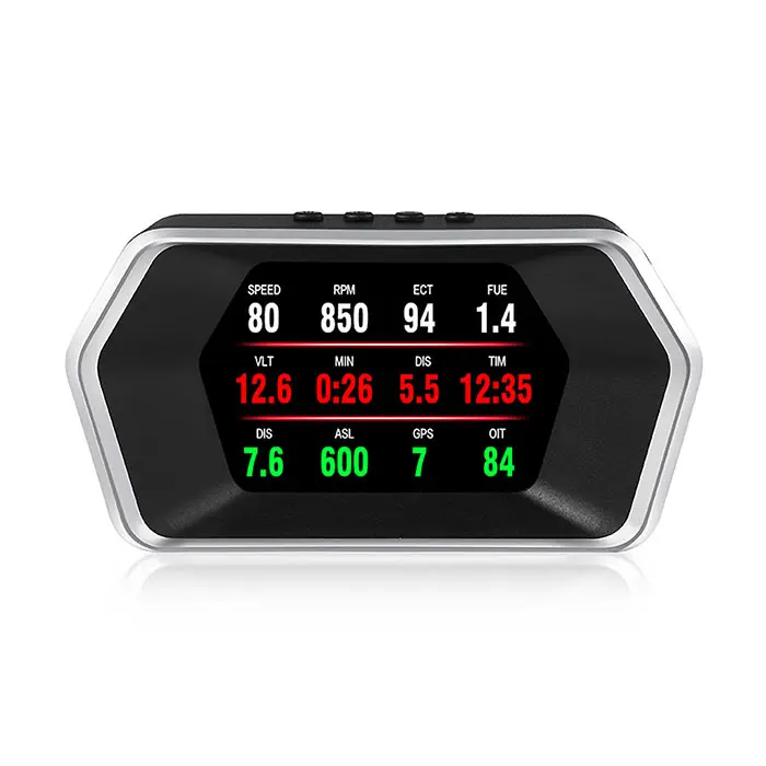 P17 Auto Hud Obd2 + Gps Slimme Digitale Head-Up Display Hud Auto Elektronica Navigatie Snelheidsmeter Alarm