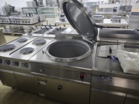 Marmite à gaz professionnelle Sunrry 140L en acier inoxydable pour la cuisson de soupes, équipement de restauration pour cuisine centrale