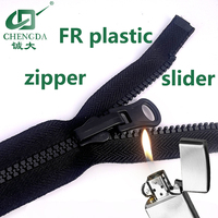 Fermeture éclair en plastique ignifuge et imperméable, curseur réversible en plastique FR, ignifuge, 4 protections, combinaison de sécurité, uniforme de travail ignifuge