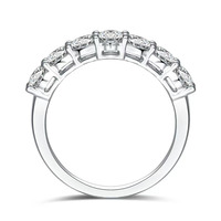 Bague de fiançailles élégante et luxueuse en platine Pt950 sertie de diamants de laboratoire, bague empilable pour femme, bague en diamant de laboratoire