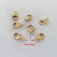 Bracelet et collier en or 14 carats de qualité supérieure, fermoirs mousquetons en argent sterling pour la fabrication de bijoux permanents