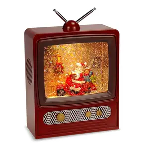 クリスマスデコレーションLedミュージックスノーテレビグローブサンタウォーターグリッターホリデーギフト