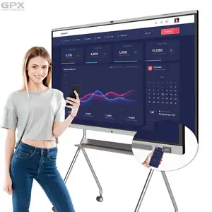 98 polegadas multi-função whiteboard projetor speaker display interativo lousa inteligente