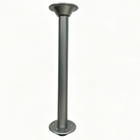 Pied de table manuel en alliage d'aluminium argenté pour camping-car, cadre de table adapté aux véhicules utilitaires et caravanes