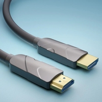 Kabel Serat Optik Aktif 8K Khusus Pria-Pria 15m, Tembaga Berlapis Emas PVC, Resolusi UHD untuk 2.1 Speaker dan Mikrofon