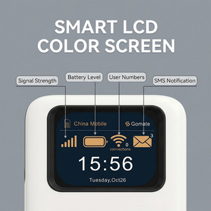 Travel Essential 10500mAh Power Bank 2-in-1 Built-in Type-C Cable LCD Screen 150Mbps EU Bands 4G <b>Mobile</b> WiFi <b>Router</b> CAT4 150Mbps - Product Image 2