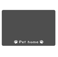 Tapis d'alimentation pour animaux de compagnie antidérapant double face, absorbant et à séchage rapide