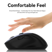 Souris sans fil silencieuse VegGieg Factory, nouveau logo personnalisé, 2.4G BT, ergonomique, pour bureau, gaming, touches 3D, double mode
